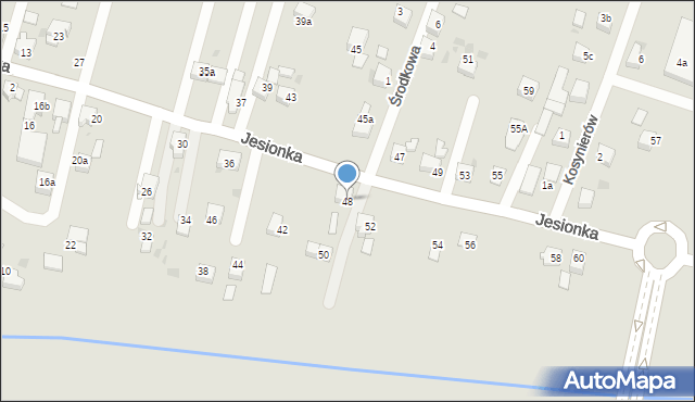 Czerwionka-Leszczyny, Jesionka, 48, mapa Czerwionka-Leszczyny