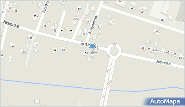 Czerwionka-Leszczyny, Jesionka, 60, mapa Czerwionka-Leszczyny