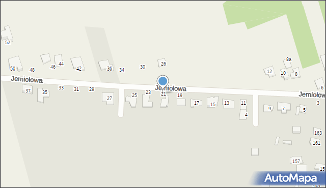 Częstochowa, Jemiołowa, 21, mapa Częstochowy