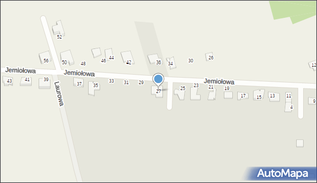 Częstochowa, Jemiołowa, 27, mapa Częstochowy