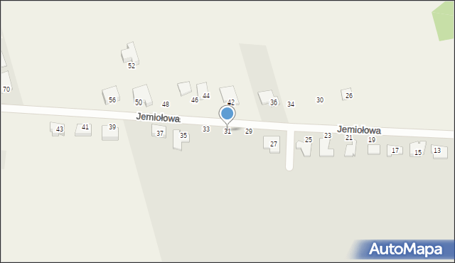 Częstochowa, Jemiołowa, 31, mapa Częstochowy