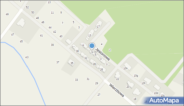 Daszewice, Jesionowa, 7, mapa Daszewice