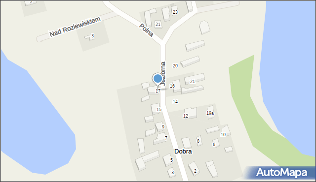 Dobra, Jeziorna, 17, mapa Dobra