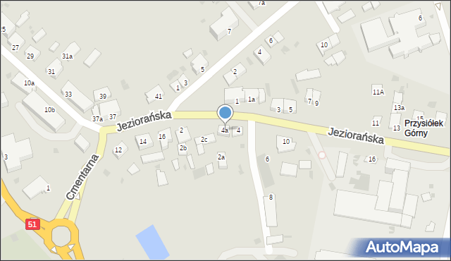 Dobre Miasto, Jeziorańska, 4a, mapa Dobre Miasto