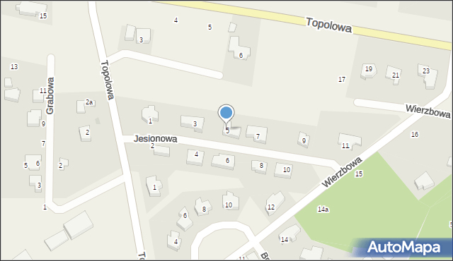 Dolaszewo, Jesionowa, 5, mapa Dolaszewo