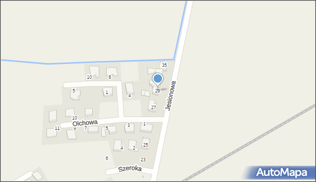 Dopiewiec, Jesionowa, 29, mapa Dopiewiec