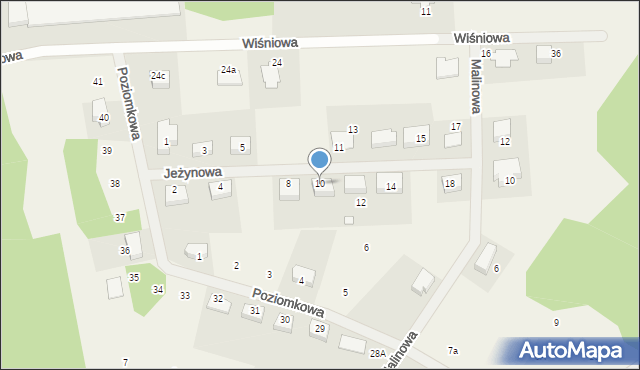 Droszków, Jeżynowa, 10, mapa Droszków