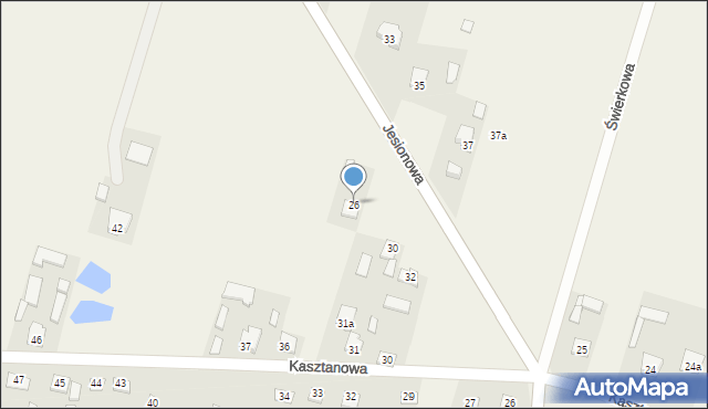 Garno, Jesionowa, 26, mapa Garno