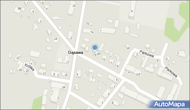 Gąsawa, Jeziorna, 3, mapa Gąsawa