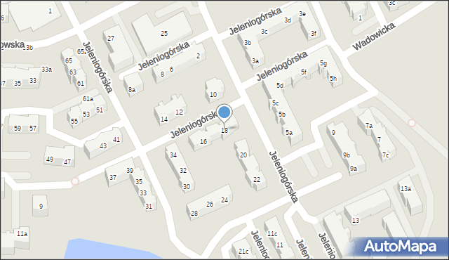 Gdańsk, Jeleniogórska, 18, mapa Gdańska