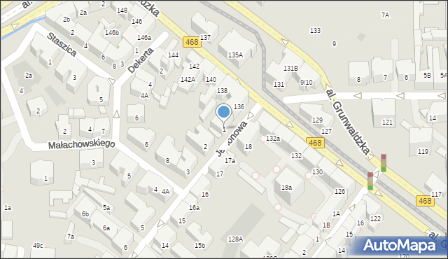 Gdańsk, Jesionowa, 1, mapa Gdańska