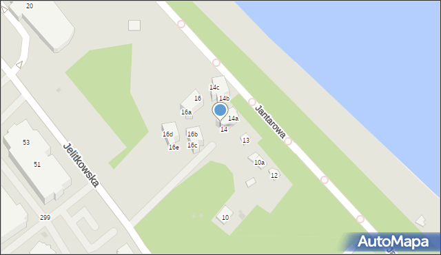 Gdańsk, Jelitkowska, 14, mapa Gdańska