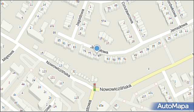 Gdynia, Jemiołowa, 69, mapa Gdyni