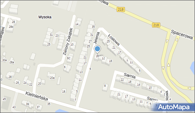 Gdynia, Jelenia, 10, mapa Gdyni