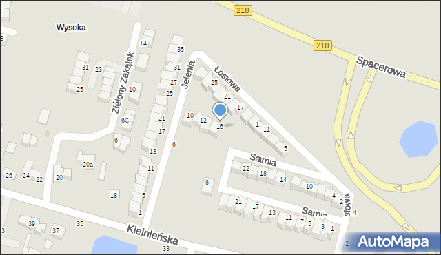 Gdynia, Jelenia, 16, mapa Gdyni