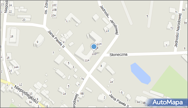 Golczewo, Jedności Narodowej, 11D, mapa Golczewo