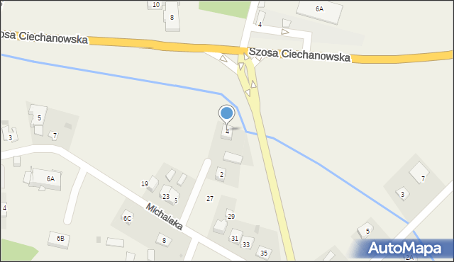 Gołymin-Ośrodek, Jesionowa, 4, mapa Gołymin-Ośrodek