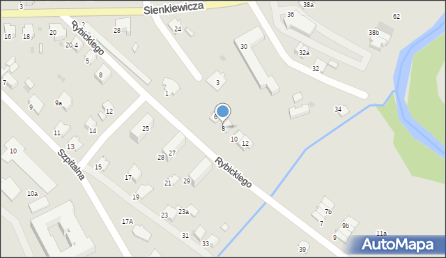 Gorlice, Jezierskiego Stanisława, dr., 8, mapa Gorlic