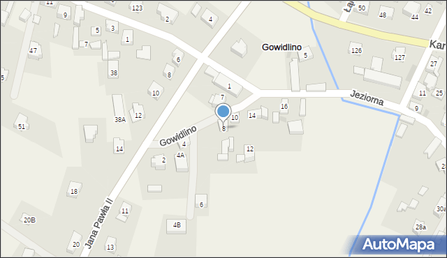 Gowidlino, Jeziorna, 8, mapa Gowidlino