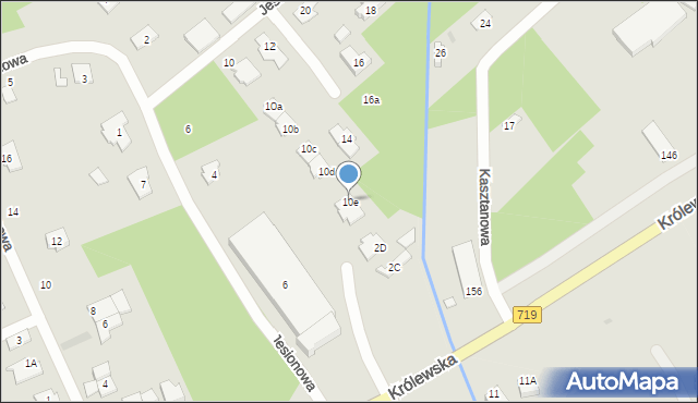 Grodzisk Mazowiecki, Jesionowa, 10e, mapa Grodzisk Mazowiecki