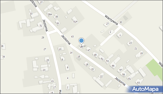 Grzędzice, Jeziorna, 45, mapa Grzędzice