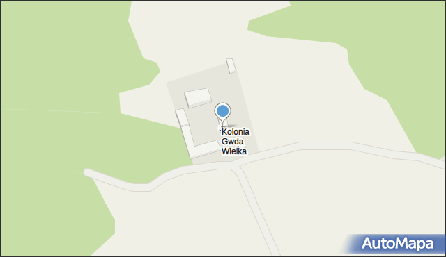 Gwda Wielka, Jeziorna, 38, mapa Gwda Wielka