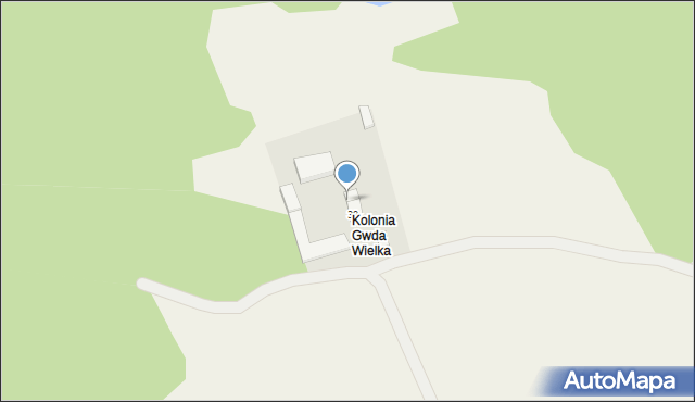 Gwda Wielka, Jeziorna, 39, mapa Gwda Wielka