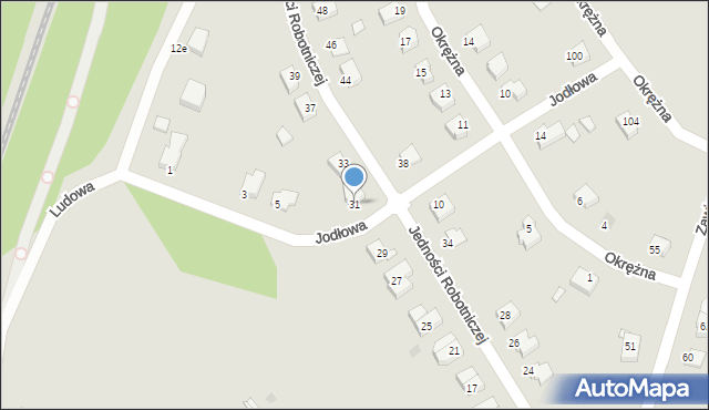 Jastrowie, Jedności Robotniczej, 31, mapa Jastrowie