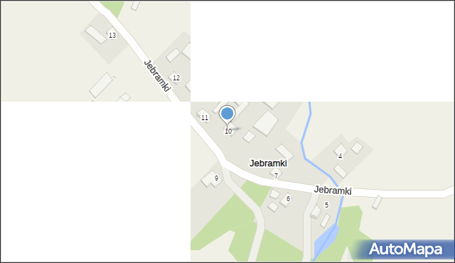 Jebramki, Jebramki, 10, mapa Jebramki