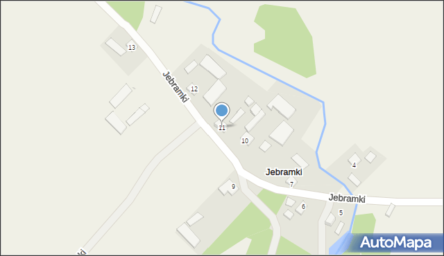 Jebramki, Jebramki, 11, mapa Jebramki