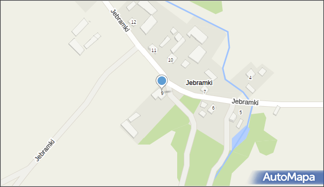 Jebramki, Jebramki, 9, mapa Jebramki