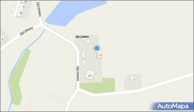 Jęczewo, Jęczewo, 1, mapa Jęczewo