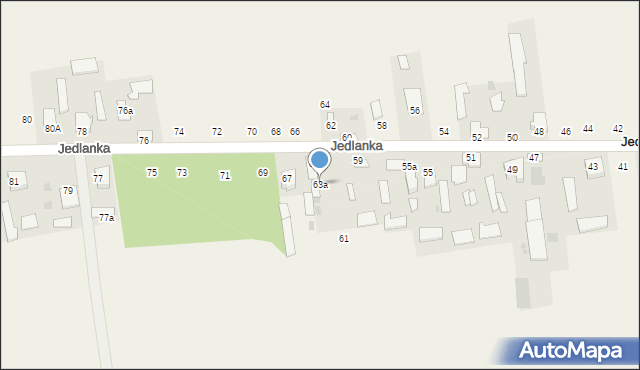 Jedlanka, Jedlanka, 63a, mapa Jedlanka