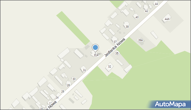 Jedlanka Nowa, Jedlanka Nowa, 31A, mapa Jedlanka Nowa