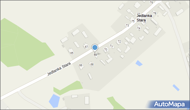 Jedlanka Stara, Jedlanka Stara, 69, mapa Jedlanka Stara