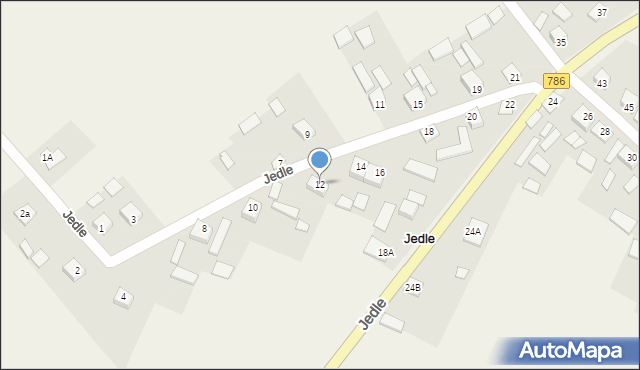 Jedle, Jedle, 12, mapa Jedle