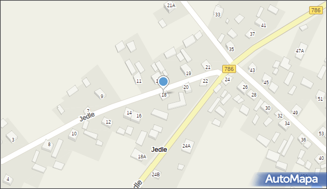 Jedle, Jedle, 18, mapa Jedle