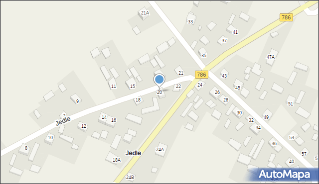 Jedle, Jedle, 20, mapa Jedle