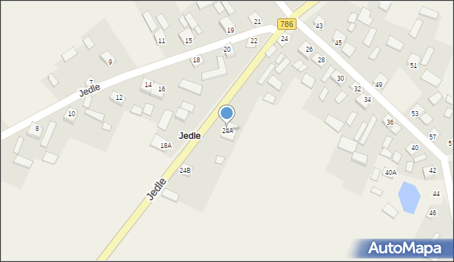 Jedle, Jedle, 24A, mapa Jedle