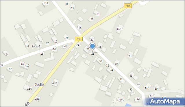 Jedle, Jedle, 28, mapa Jedle
