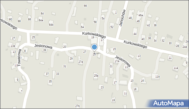 Jedlicze, Jesionowa, 25, mapa Jedlicze