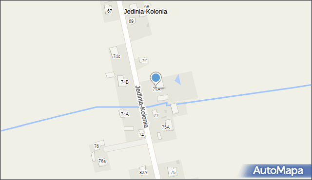 Jedlnia-Kolonia, Jedlnia-Kolonia, 77A, mapa Jedlnia-Kolonia