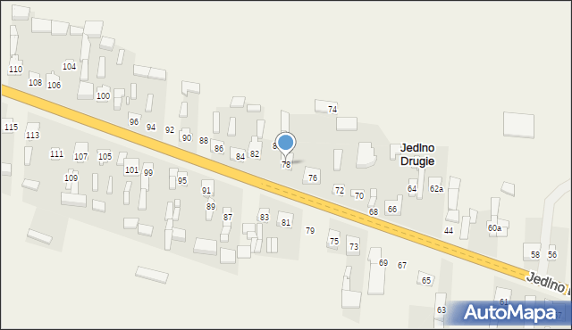 Jedlno Drugie, Jedlno Drugie, 78, mapa Jedlno Drugie