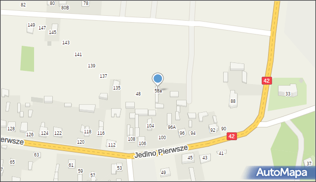 Jedlno Pierwsze, Jedlno Pierwsze, 58a, mapa Jedlno Pierwsze