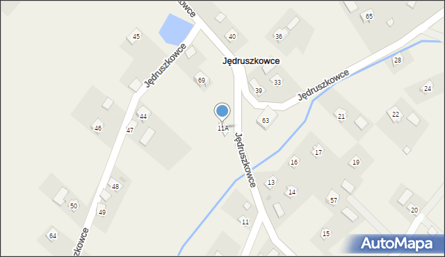 Jędruszkowce, Jędruszkowce, 11A, mapa Jędruszkowce