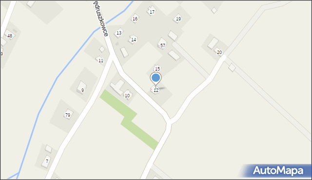 Jędruszkowce, Jędruszkowce, 12, mapa Jędruszkowce