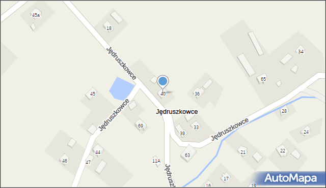 Jędruszkowce, Jędruszkowce, 40, mapa Jędruszkowce