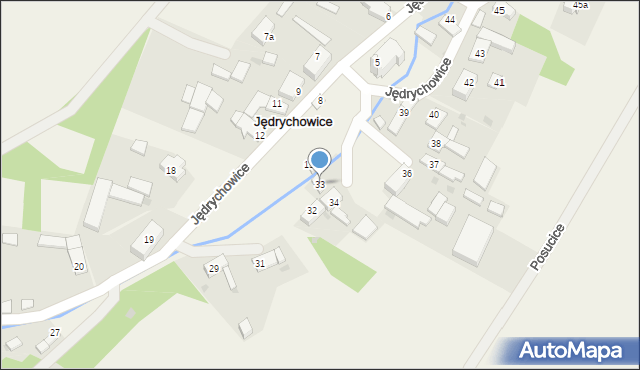 Jędrychowice, Jędrychowice, 33, mapa Jędrychowice