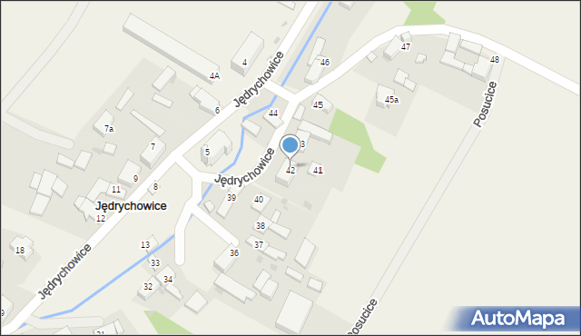 Jędrychowice, Jędrychowice, 42, mapa Jędrychowice