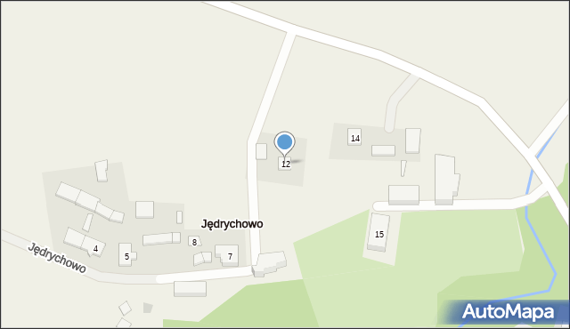 Jędrychowo, Jędrychowo, 12, mapa Jędrychowo